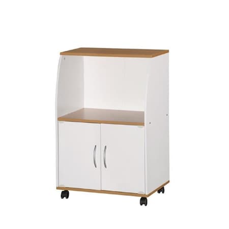 Hodedah Hodedah HIK74 BEECH Microwave Cart-Beech HIK74 BEECH